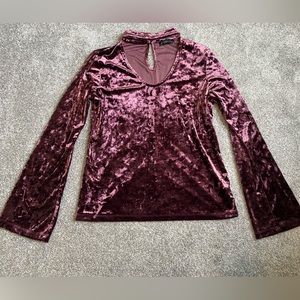 Sanctuary Velvet Daisy Choker Top Size Medium
